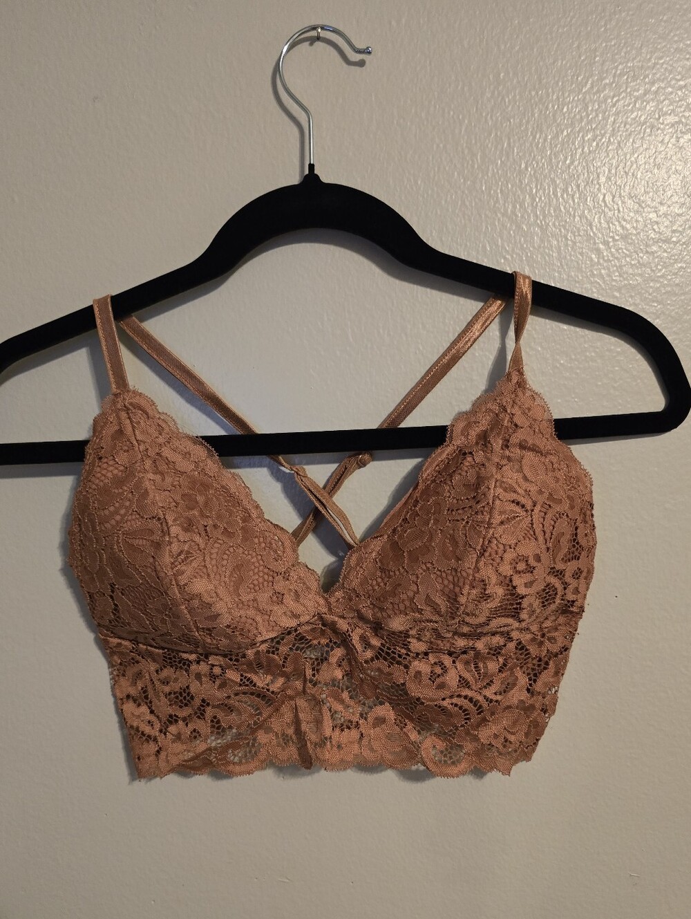 Bozzolo Lace Bralette in Dusty Brown